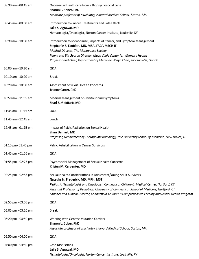 Pre conference program